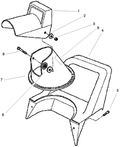 Chute Assembly Diagram and Parts List for 38026 280000001 - 280999999 Lawn Boy Snow Blower